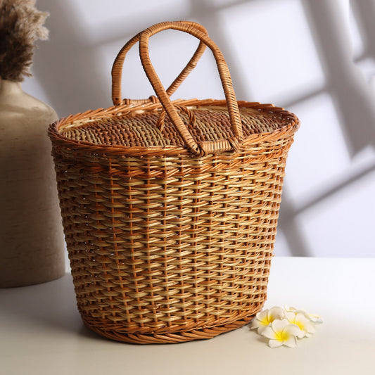 Wicker Picnic Basket | Wicker Lunch Basket | Toy Storage Basket