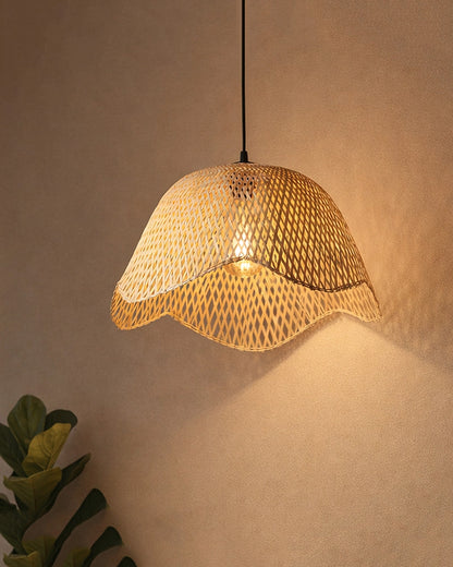 Rustic Bamboo Pendant Lamp for Dining Room, Balcony, and Home Interiors