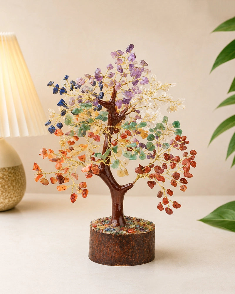 7 Chakra Gemstone Crystal Tree for Living Room