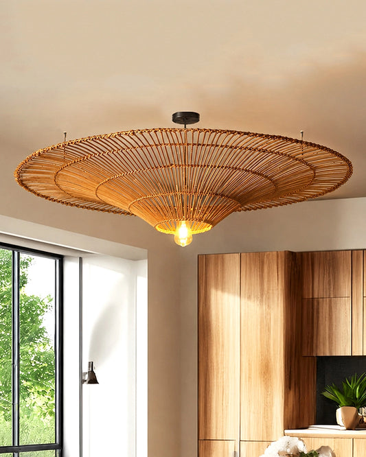 Handmade Bamboo Pendant Light for Balcony and Patio