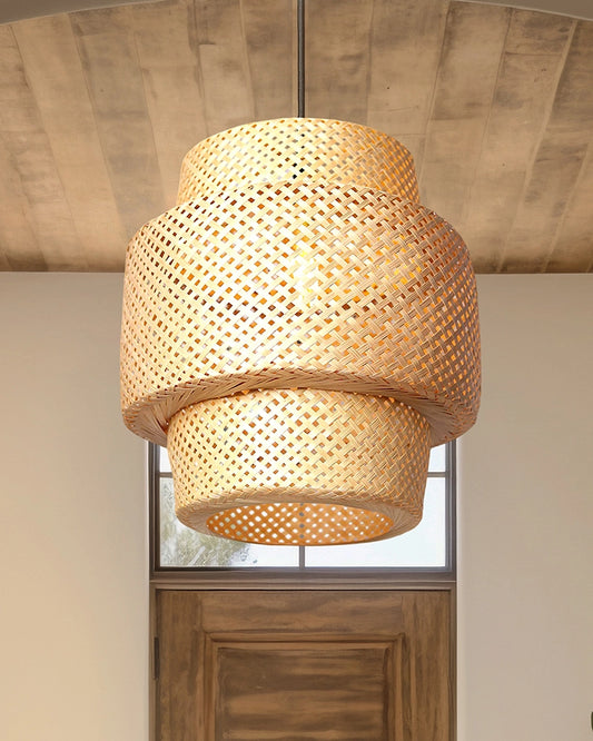 Minimalist Bamboo Pendant Light for Balcony and Patio
