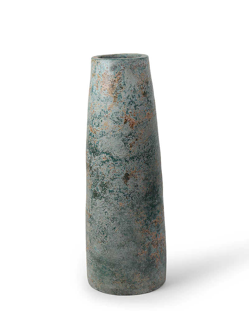 Geometric Terracotta Vase for Modern Rustic Decor