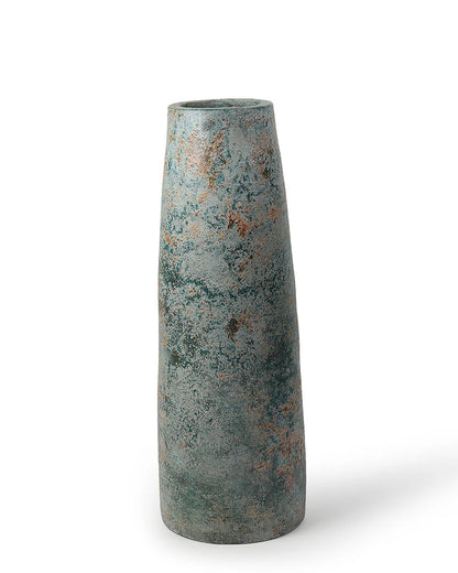 Geometric Terracotta Vase for Modern Rustic Decor