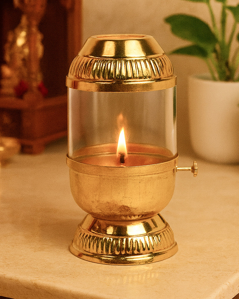 Premium Brass Akhand Diya for Pooja and Festive Worship