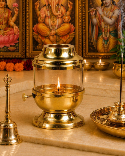 Traditional Akhand Diya for Pooja Room and Mandir Use 250ml