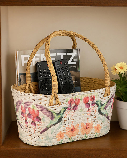 Handwoven Seagrass Basket for Gifting, Storage, and Home Decoration