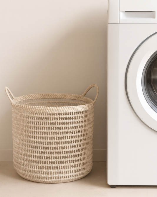 Rattan Storage Basket for Kids Room, Toys and Dirty Laundry