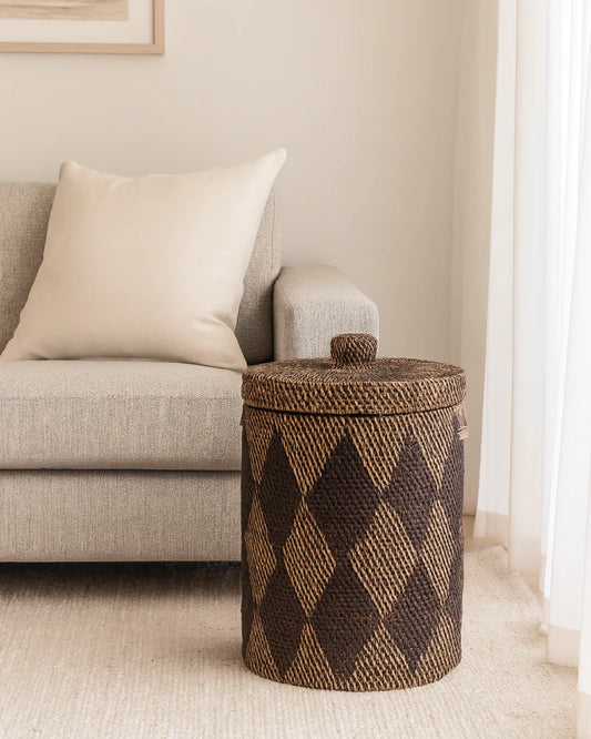 Handmade Rattan Laundry Basket with Lid for Everyday Use