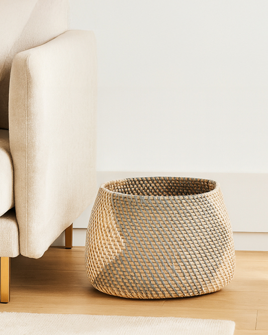 Natural Rattan Basket for Stylish Storage and Organization