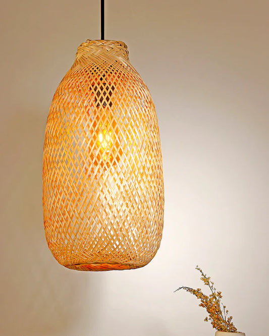 Boho Bamboo Hanging Light for Living Room Decoration
