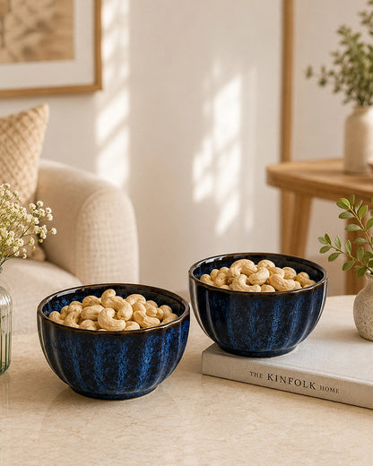 Ceramic Serving Bowl Set for Snacks & Gifting, Set of 2