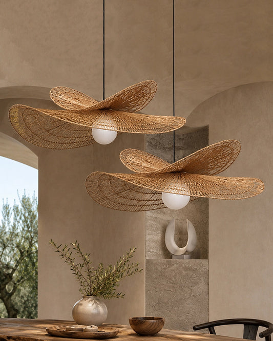 Artistic Raffia Ceiling Light for Living Room Decoration