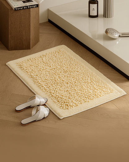 Elegant Cotton Bath Mat for Bathroom Door and Modern Home Decor