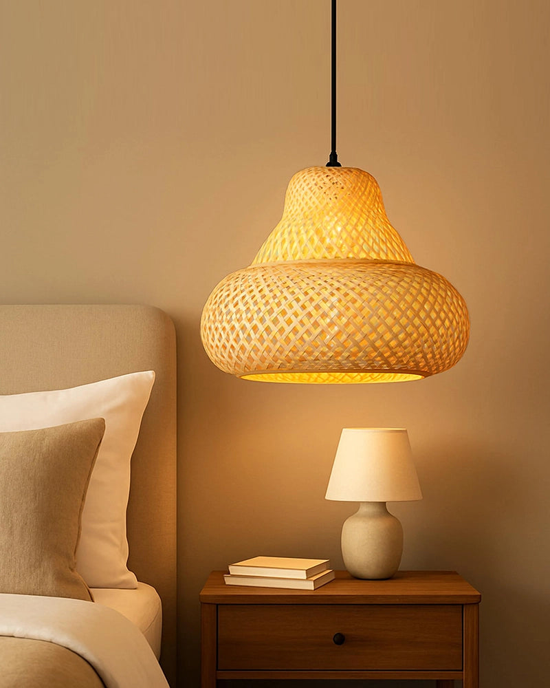 Handmade Bamboo Hanging Light for Living Room and Bedroom