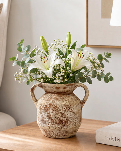 Premium Terracotta Vase for Living Room, Bedroom and Modern Home Decoration