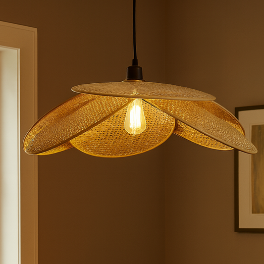 PVC Rattan Pendant Lampshade for Ceiling Lighting and Home Décor
