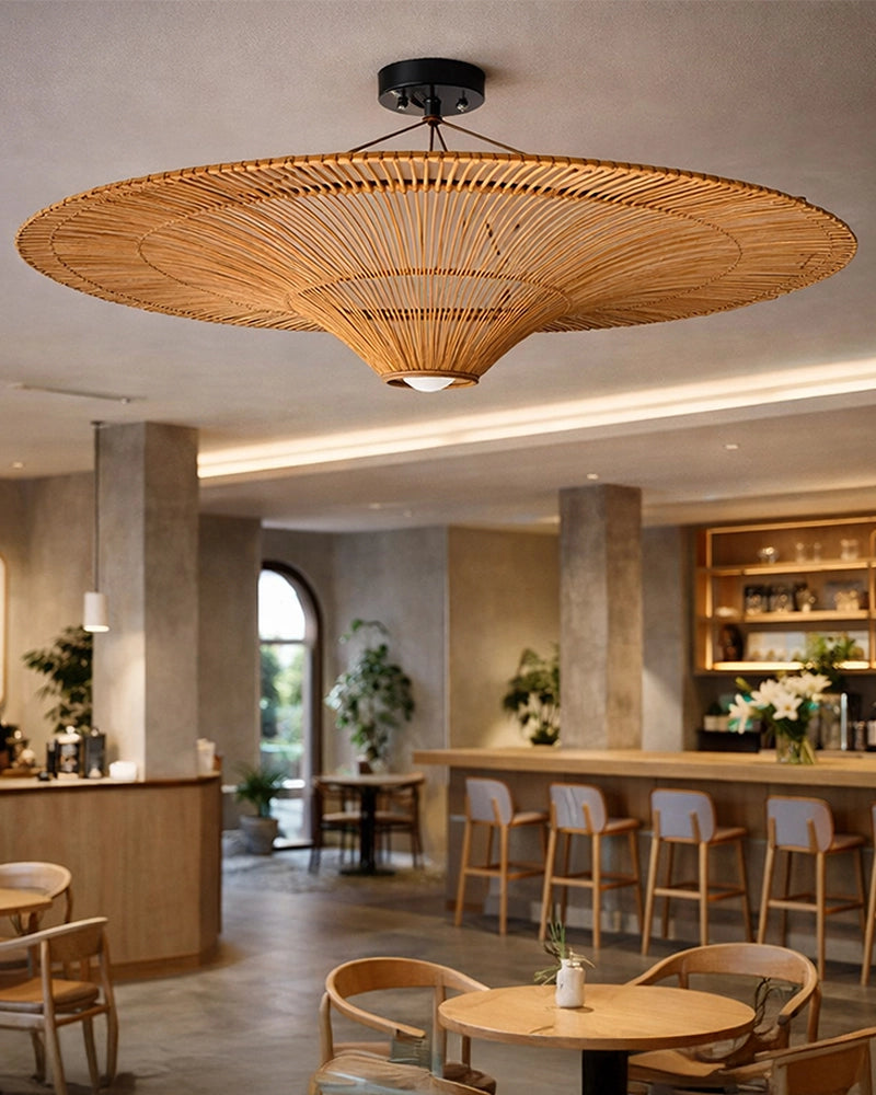 Handmade Bamboo Pendant Light for Balcony and Patio