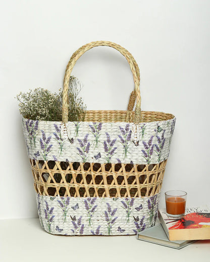 Panier tissé à la main en jonc de mer - Jali