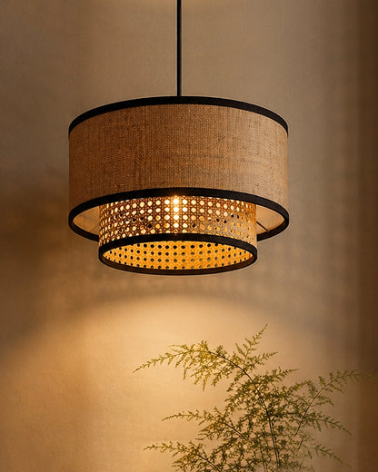 Cane Cylinder Ceiling Lamp for Living Room Bedroom & Balcony