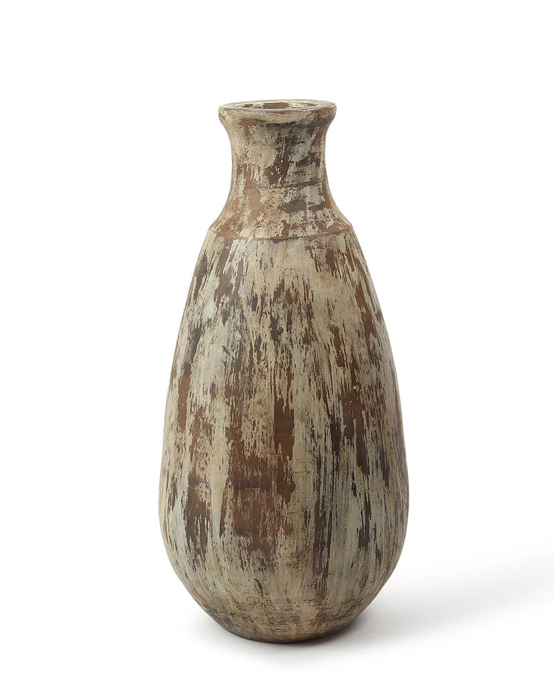 Two-Tone Terracotta Vase for Transitional Interiors