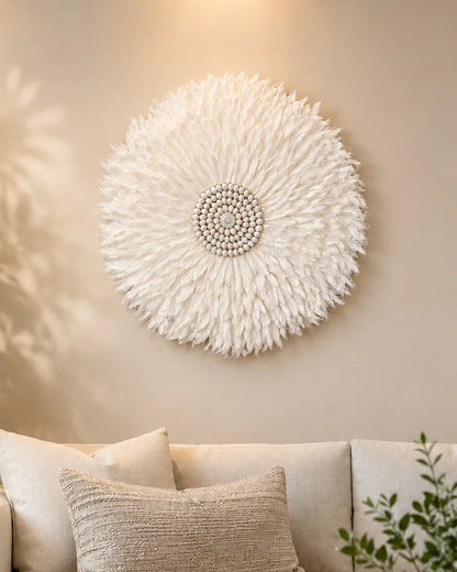 Handmade Organic Feather Juju Hat Boho Wall Art