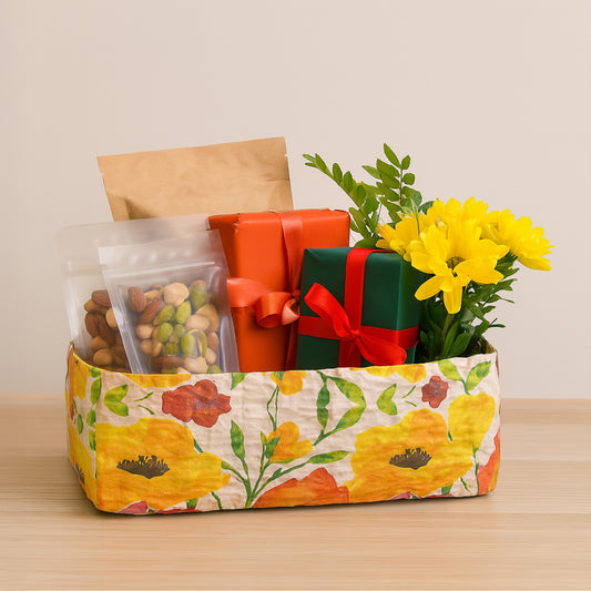Study Table Organiser | Wardrobe Basket | Office Desk Organiser | Jute Table Basket