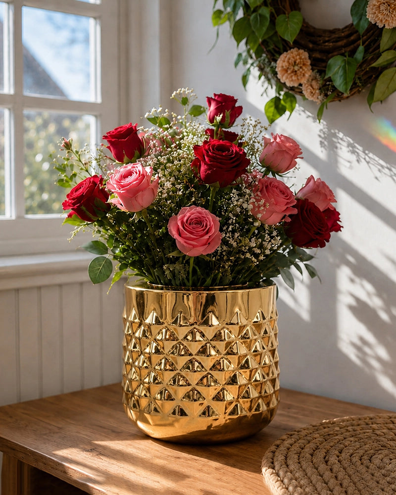Pineapple Texture Plant Pot for Indoor Greenery & Home Décor