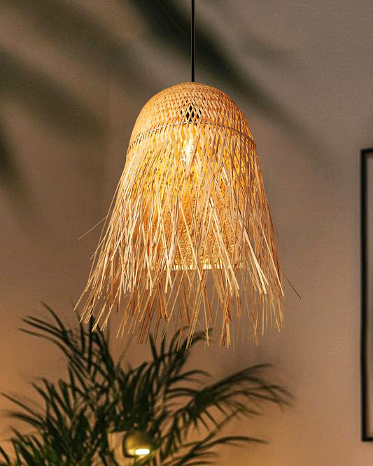Boho Bamboo Pendant Lamp for Balcony and Patio