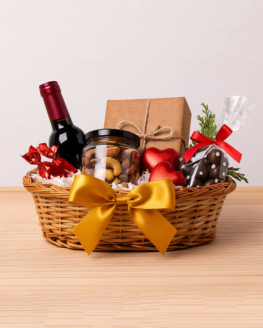 Wicker Fruit and Storage Baskets for Kitchen, Cane Gift Hamper