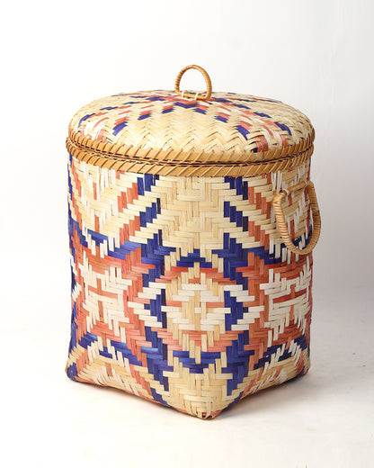 Bamboo Multi Storage Basket | Wicker Laundry Basket With Lid