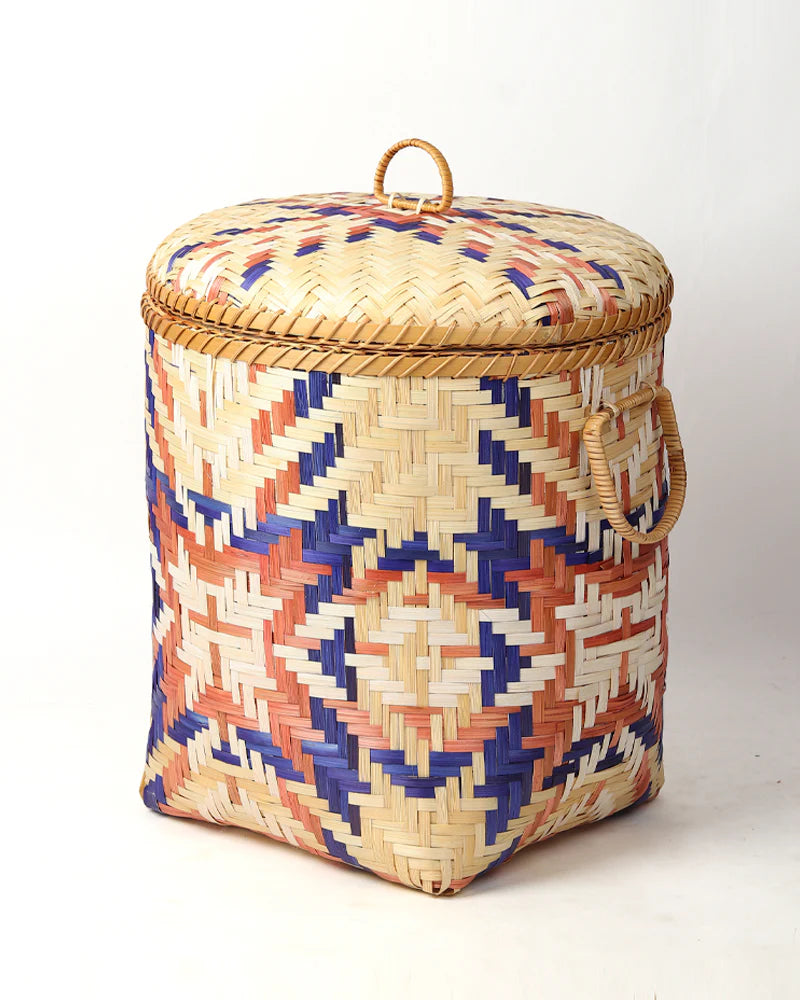 Bamboo Laundry Basket with Lid for Clothes, Toys, and Home Organization