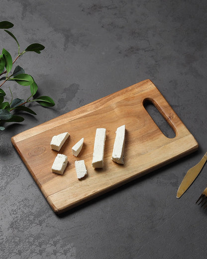 Wooden Chopping Board with Cut Out Handle for Kitchen Use