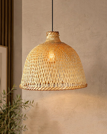 Natural Bamboo Hanging Lamp for Kids Room and Living Room