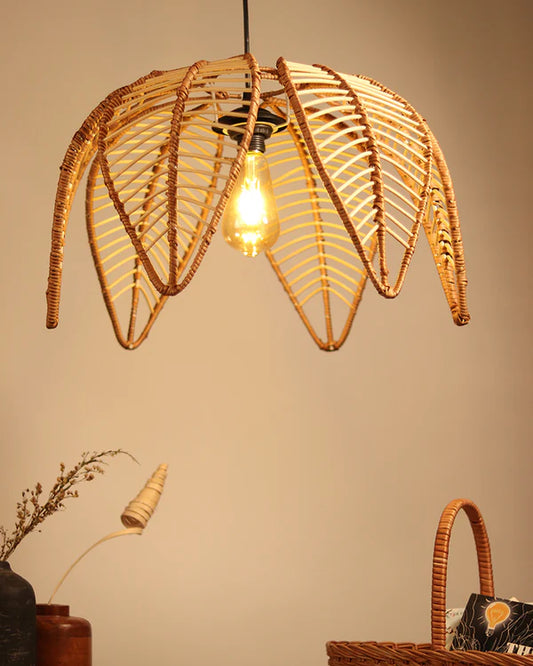Artistic Rattan Ceiling Light for Cafe and Restaurant