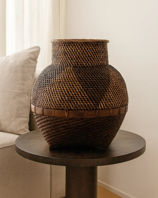 Lightweight Decorative Rattan Vase for Versatile Styling