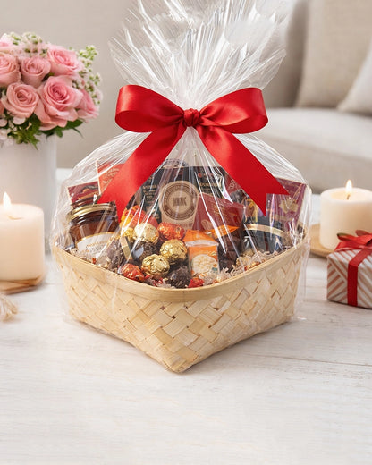 Rustic Bamboo Basket for Kitchen, Living Room, and Decorative Use
