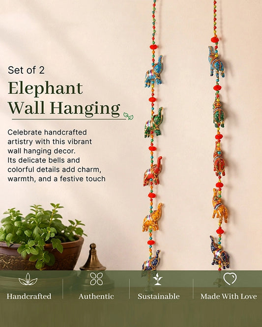 Handcrafted Rajasthani Wall Hanging with Colorful Beads for Home Decoration
