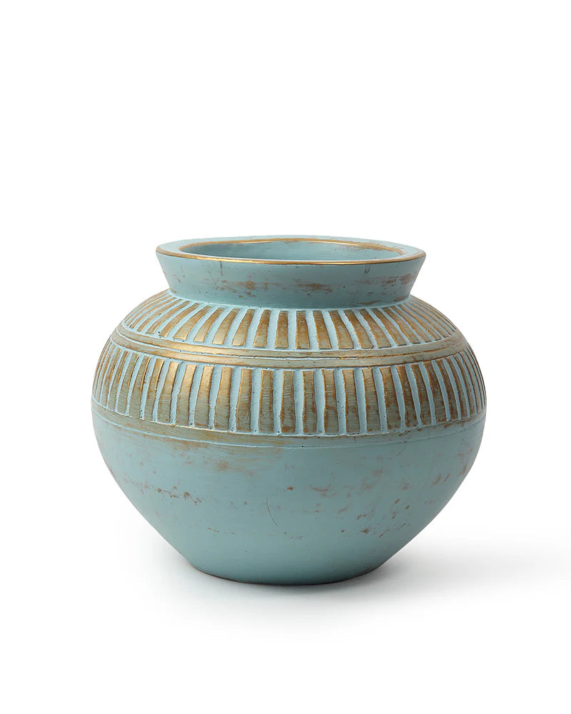 Textured Terracotta Flower Vase for Garden Vibes Indoors