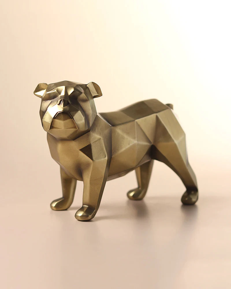Bulldog Figurine in Polypropylene for Tabletop Decor and Living Room
