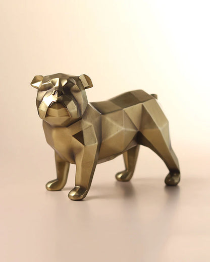 Bulldog Figurine in Polypropylene for Tabletop Decor and Living Room