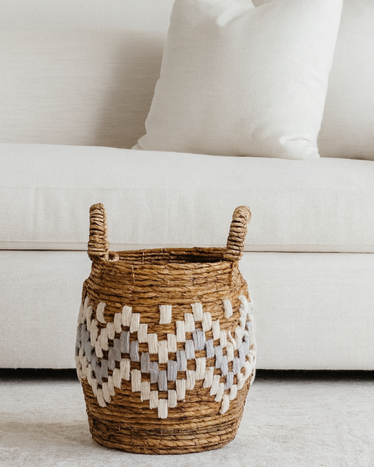 Rattan Basket for Laundry and Seasonal Storage