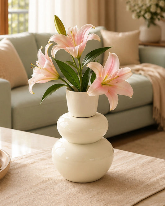 Elegant Metal Vase for Modern Minimalist and Luxury Home Interiors