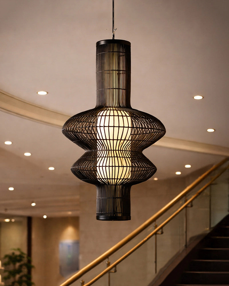 Stylish Bamboo Hanging Lamp for Bedroom, Living Room, and Kitchen Decor