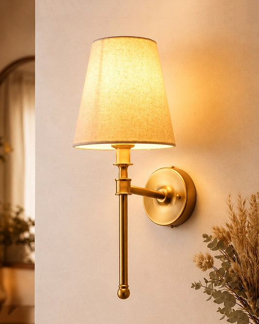 Decorative Wall Lamp with Fabric Shade