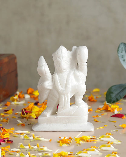 Marble Hanuman Ji Murti for Daily Pooja and Mandir Decoration