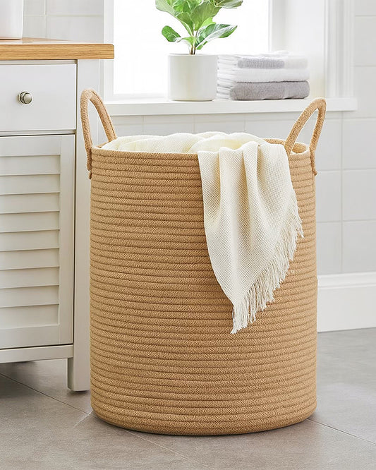 Laundry Basket For Clothes | Storage Baskets | Toy Storage Basket | Jute Laundry Bag