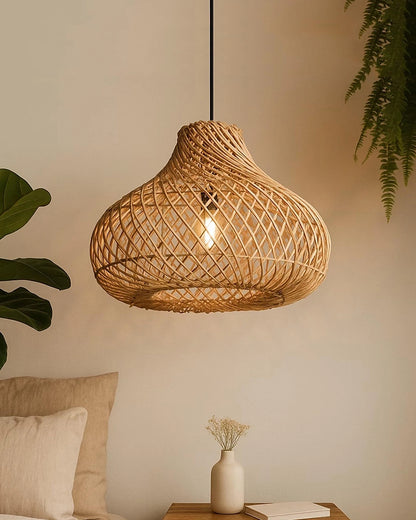 Stylish Rattan Hanging Light for Study Room and Living Room
