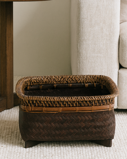 Rattan Woven Basket for Bedroom, Bathroom, Storage
