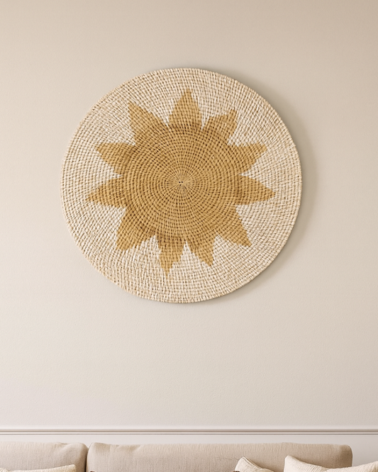Rustic Rattan Wall Hanging for Home Decoration