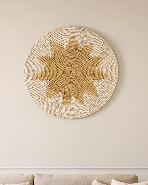 Rustic Rattan Wall Hanging for Home Decoration